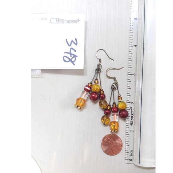 Artisan earrings 348#Fs NEW bohemian Fringe long dangle earrings handmade earri - Picture 3 of 3